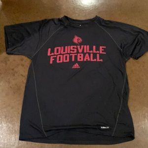 Adidas University of Louisville Football tee